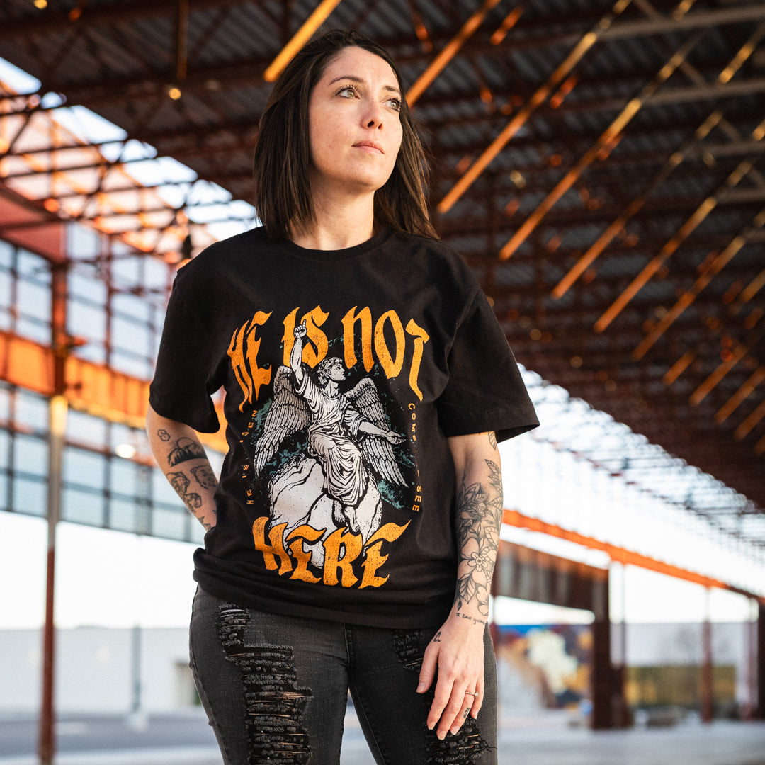 He Is Not Here T-shirt – Disciple Threads
