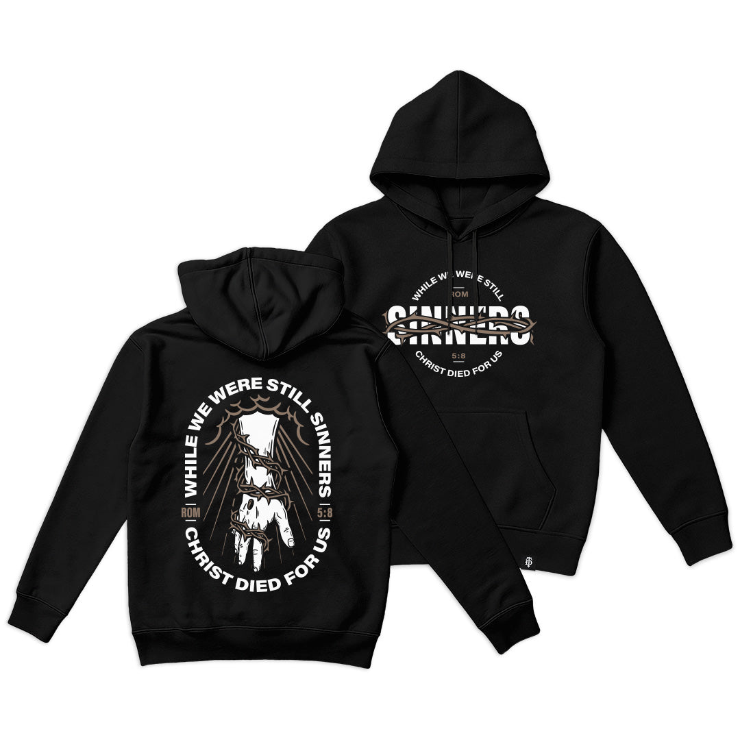 Christ Died for Us Hoodie - Romans 5:8