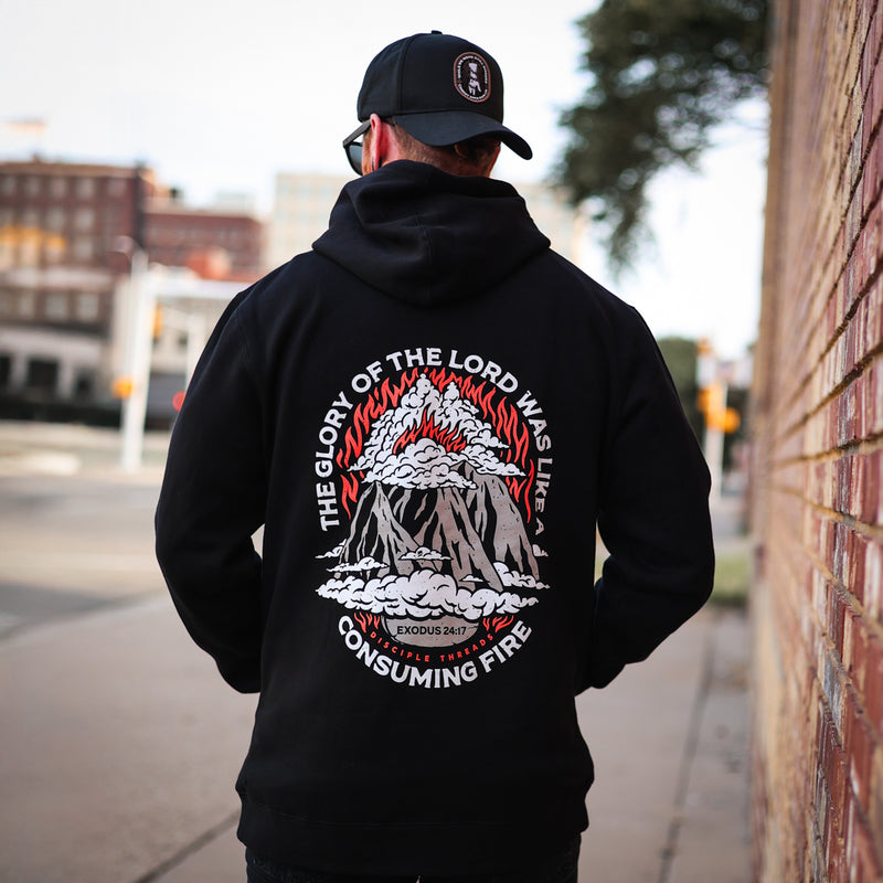 Consuming Fire Pullover Hoodie - Exodus 24:17