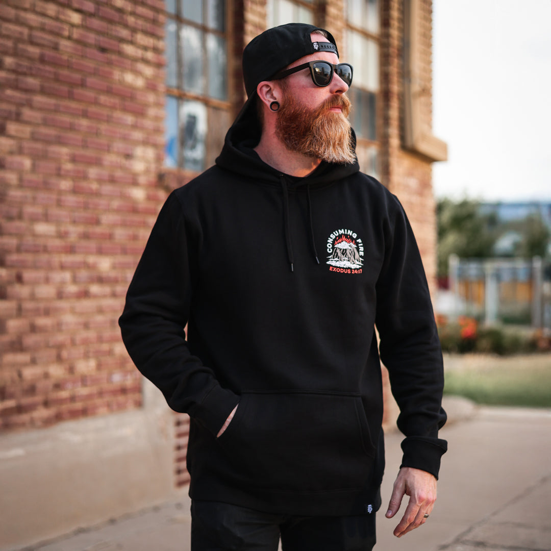 Consuming Fire Pullover Hoodie - Exodus 24:17
