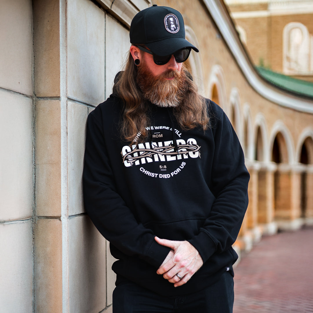 Christ Died for Us Hoodie - Romans 5:8