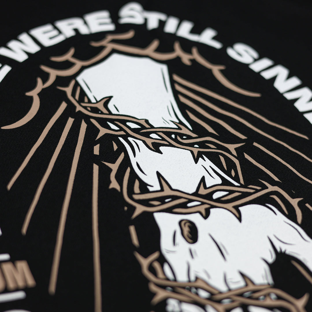 Christ Died for Us Hoodie - Romans 5:8